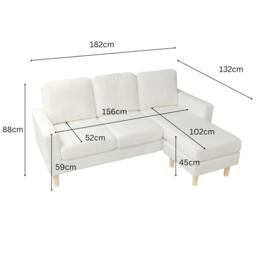 Aspire Pad Compact Sofa with Reversible Chaise - thumbnail 6