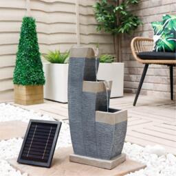 Streetwize Solar Water Feature with Battery Backup - Three-Tier Fountain