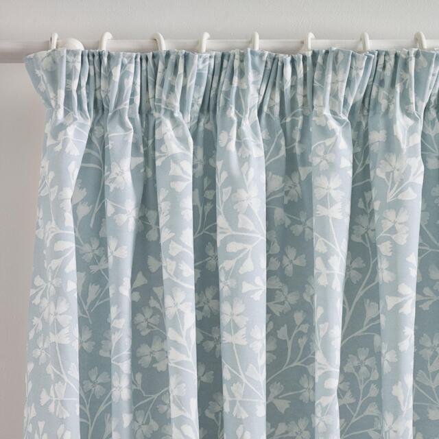 Catherine Lansfield Brooke Floral Lined Pencil Pleat Curtains - image 1