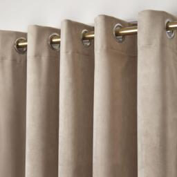 Laurence Llewelyn-Bowen Montrose Thermal Velvet Eyelet Curtains in Navy - thumbnail 2