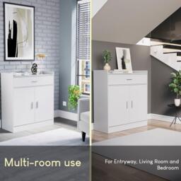 Lassic Vida Designs Dalby 2 Door 1 Drawer Shoe Cabinet - thumbnail 8