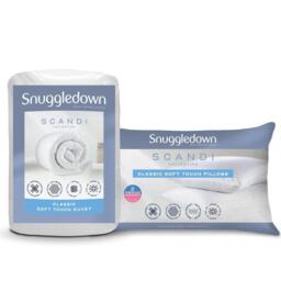 Snuggledown Scandi Hollowfibre 13.5 Tog Duvet + 2 Med Pillows