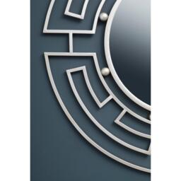 Interiors by Premier Jalal Silver Metal Frame Round Wall Mirror - thumbnail 3