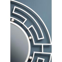 Interiors by Premier Jalal Silver Metal Frame Round Wall Mirror - thumbnail 2