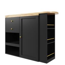 Urban Meuble Modern Black Sideboard Cabinet - thumbnail 5