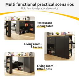 Urban Meuble Modern Black Sideboard Cabinet - thumbnail 6