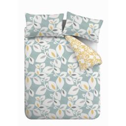 Catherine Lansfield Inga Leaf Reversible Duvet Cover Set - thumbnail 5