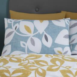 Catherine Lansfield Inga Leaf Reversible Duvet Cover Set - thumbnail 2