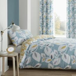 Catherine Lansfield Inga Leaf Reversible Duvet Cover Set - thumbnail 1