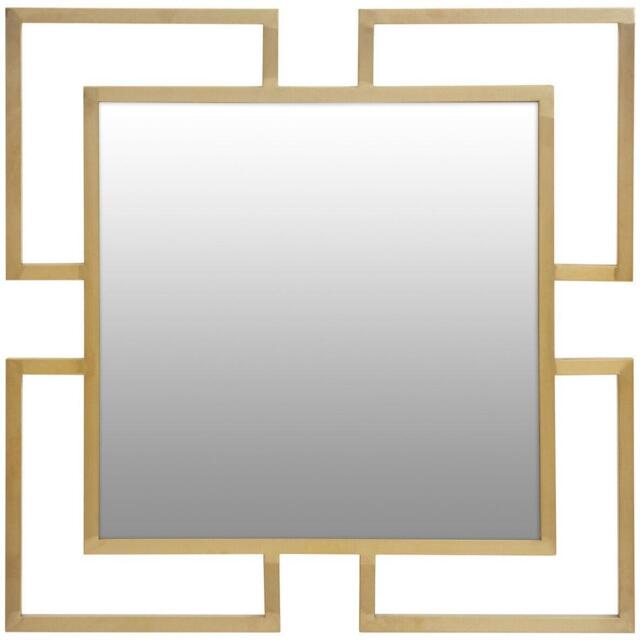 Interiors by Premier Allure Gold Brushed Small Wall Mirror - image 1