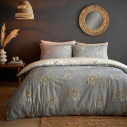 Fusion Milo Giraffe Reversible Duvet Cover Set in Grey - thumbnail 1