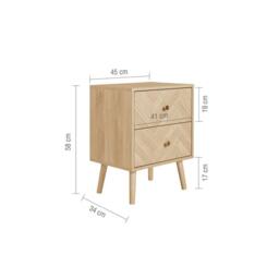 Birlea Herringford 2 Drawer Bedside - thumbnail 9