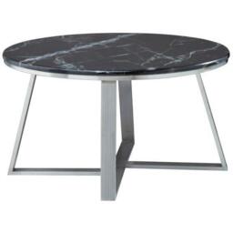 Interiors by Premier Alvaro Round Coffee Table With Black Marble Top - thumbnail 2