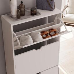 Lassic Vida Designs 3 Drawer Shoe Cabinet (Handless) - thumbnail 5