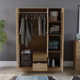 Lassic Vida Designs Riano 3 Door 2 Drawer Mirror Wardrobe - thumbnail 4