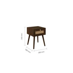 Birlea Croxley 1 Drawer Rattan Bedside - thumbnail 9