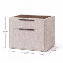 Sofa.com Cole Large Bedside Table in Brushed Matte Weave - thumbnail 2