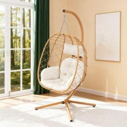 Breeins Swing Hanging Egg Chair with Cushion and Pillow - thumbnail 2
