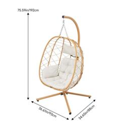 Breeins Swing Hanging Egg Chair with Cushion and Pillow - thumbnail 6