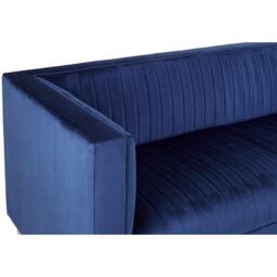 Interiors by Premier Opal 3 Seat Deep Blue Sofa - thumbnail 3