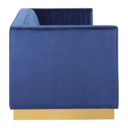 Interiors by Premier Opal 3 Seat Deep Blue Sofa - thumbnail 5
