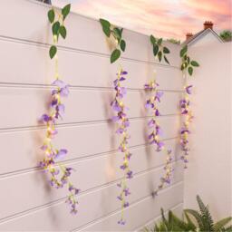 Streetwize Solar Decorative Wisteria Flower Lights - thumbnail 1