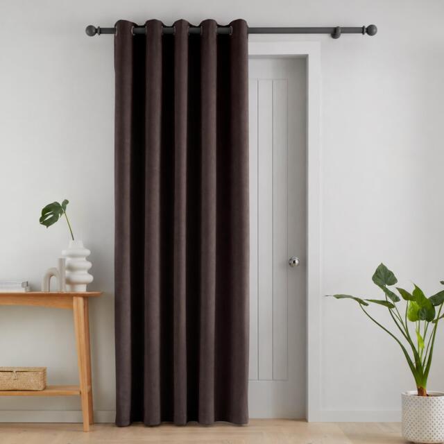 Catherine Lansfield Super Thermal Blackout Matt Eyelet Door Panel - image 1