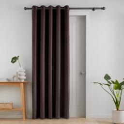 Catherine Lansfield Super Thermal Blackout Matt Eyelet Door Panel - thumbnail 1