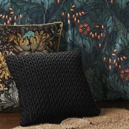 Laurence Llewelyn-Bowen Amory Ruched Velvet Filled Cushion - thumbnail 1