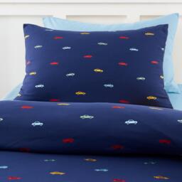 Catherine Lansfield Embroidered Cars Soft Microfibre Duvet Cover Set - thumbnail 2