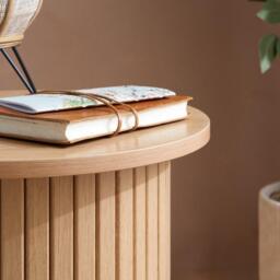 Birlea Axel Fluted Side Table - thumbnail 3