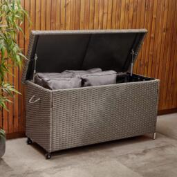 VonHaus VonHaus - Rattan Look Outdoor Cushion Storage Box - thumbnail 6
