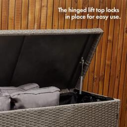 VonHaus VonHaus - Rattan Look Outdoor Cushion Storage Box - thumbnail 3