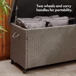 VonHaus VonHaus - Rattan Look Outdoor Cushion Storage Box - thumbnail 4