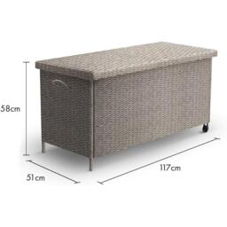 VonHaus VonHaus - Rattan Look Outdoor Cushion Storage Box - thumbnail 2