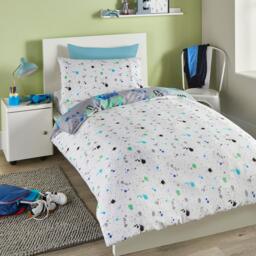 Bedlam Game Glow in the Dark Kids Duvet Cover Set in Grey - thumbnail 4