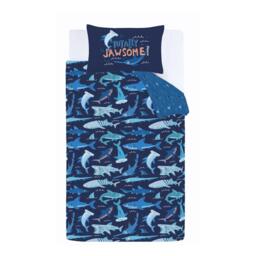 Catherine Lansfield Jawsome Shark Reversible Duvet Cover Set - thumbnail 5