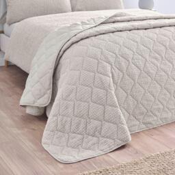 Catherine Lansfield Crinkle Seersucker Texture Bedspread