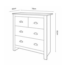 Jack Wills Lancaster 4 Draw Chest of Drawers - thumbnail 5