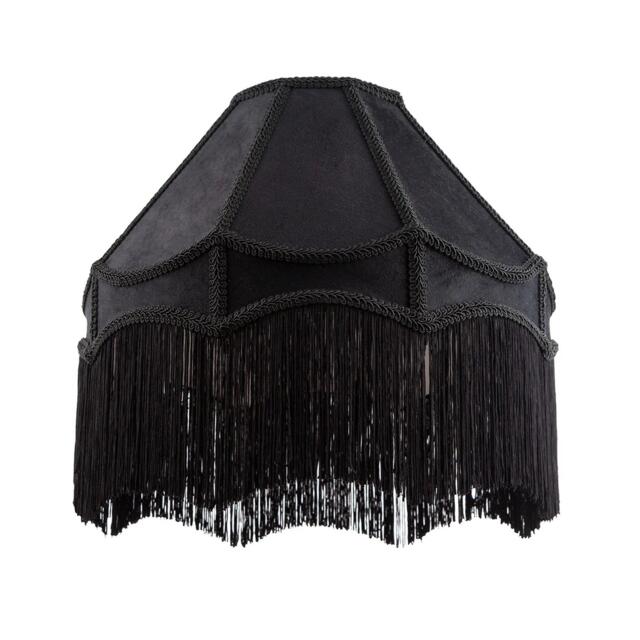 K Living Tassle 10 Inch Black Traditional Shade with Tassel - image 1