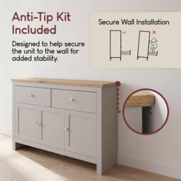 Lassic Vida Designs Arlington 2 Drawer 3 Door Sideboard - thumbnail 7