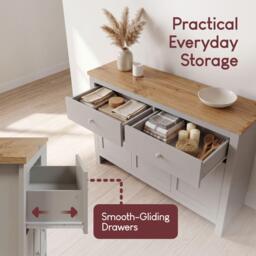 Lassic Vida Designs Arlington 2 Drawer 3 Door Sideboard - thumbnail 4