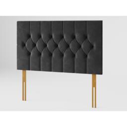 Aspire Olivier 80 cm Headboard, Plush Velvet Fabric, Navy - thumbnail 2
