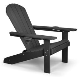 VonHaus Westport Black Adirondack Chair