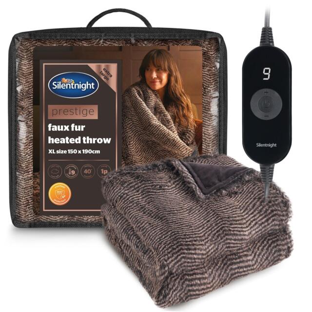 Silentnight Prestige Faux Fur XL Heated Throw - image 1