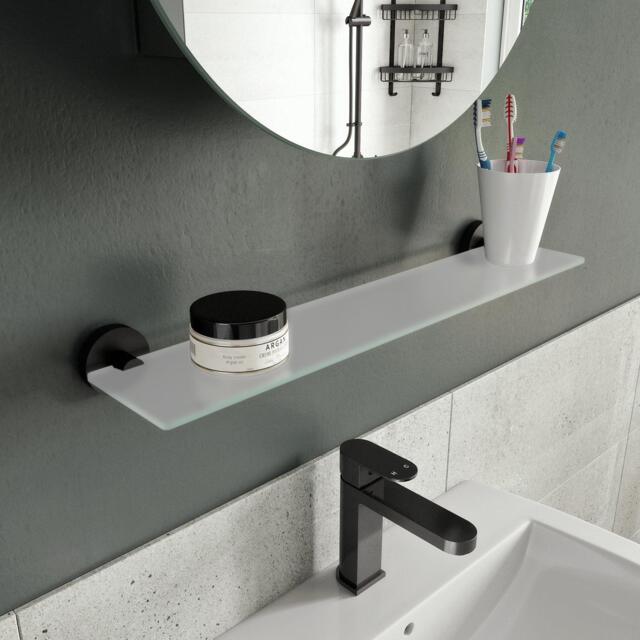 Croydex Epsom Black Flexi-Fix - Glass Shelf - image 1