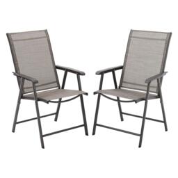 Breeins Foldable Fabric Chairs Set of 2 Metal Frame - thumbnail 8