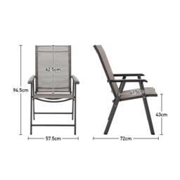 Breeins Foldable Fabric Chairs Set of 2 Metal Frame - thumbnail 9