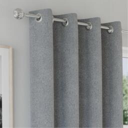 Enhanced Living Austin 100% Blackout Linen Look Eyelet Curtains - thumbnail 3