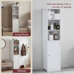 Lassic Bath Vida Priano 1 Door 2 Shelf Tall Cabinet - thumbnail 7